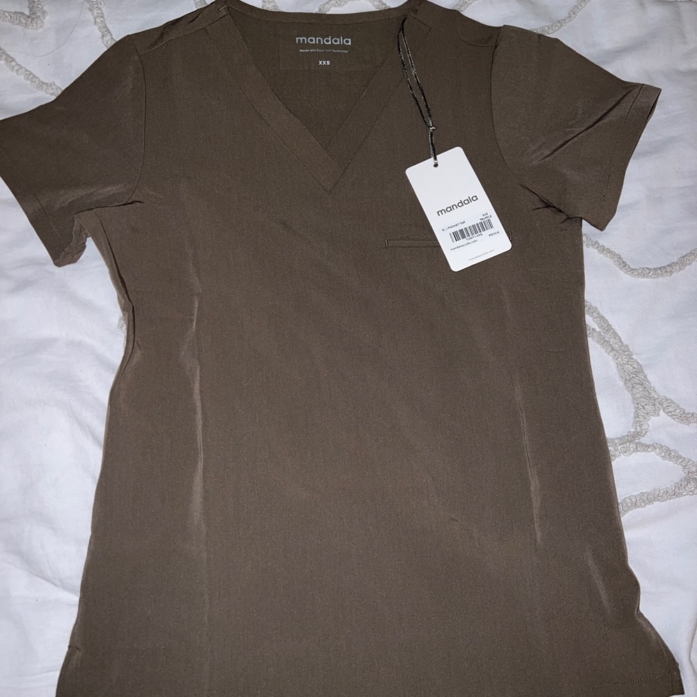 Mandala Brown Scrub Set